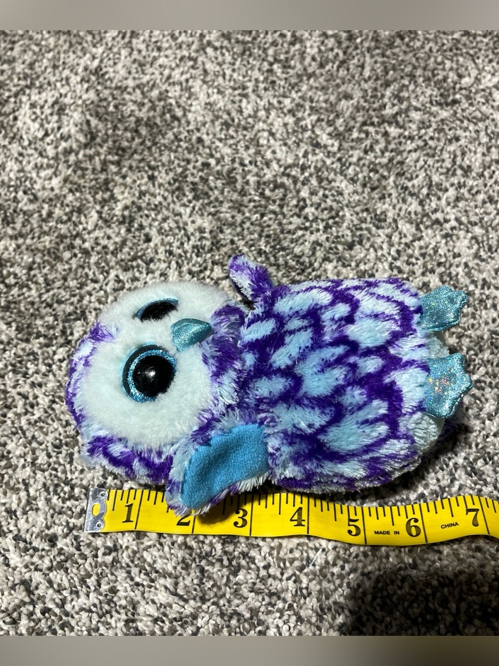 Ty Beanie Boos OSCAR the Owl 6" Beanbag Plush Toy w/ Glitter Eyes - Picture 10 of 10